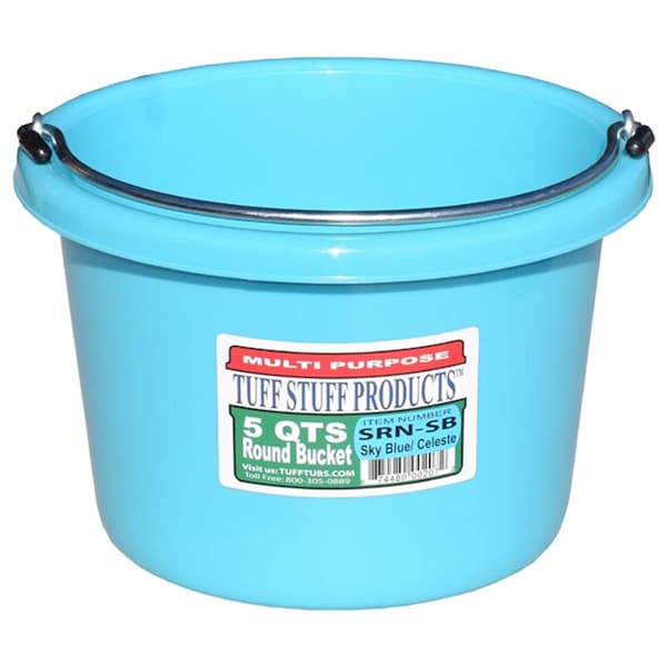 Tuff Stuff Products Tuff Stuff Products SRNSB 5 qt. Round Bucket; Sky Blue SRNSB - main